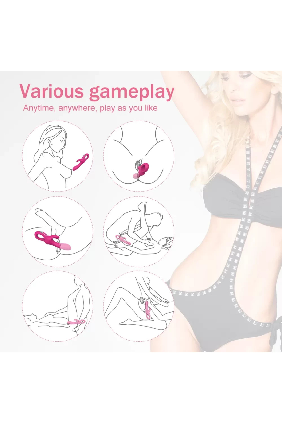 DAGGERS Çift Katmanlı Bükülebilir Su Geçirmez Klitoris ve G-Spot Uyarıcı Vibratör - Görsel 2