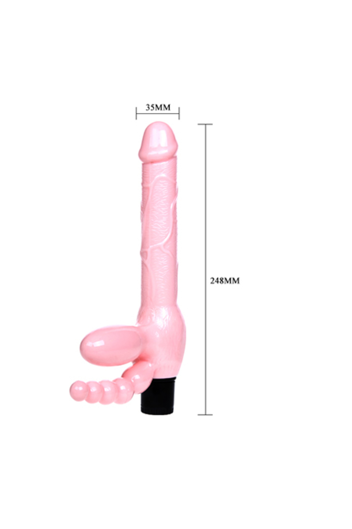 Çift Taraflı Strapon G-Spot Vibratör Anal Plug - Görsel 3