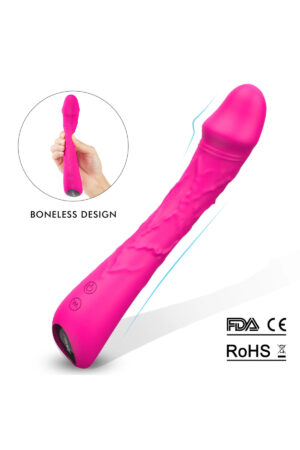 Sunshine Şarjlı Esnek Bükülebilir G Nokta Uyarıcı Güçlü Titreşimli Yumuşak Yapay Penis Vibratör