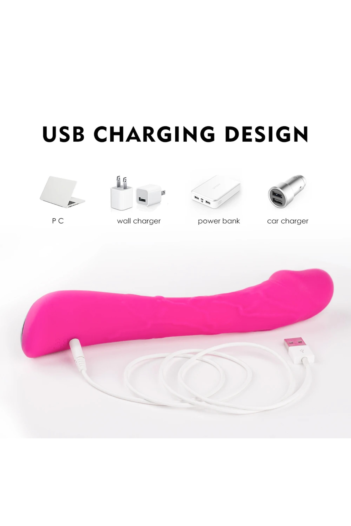 Sunshine Şarjlı Esnek Bükülebilir G Nokta Uyarıcı Güçlü Titreşimli Yumuşak Yapay Penis Vibratör - Görsel 5
