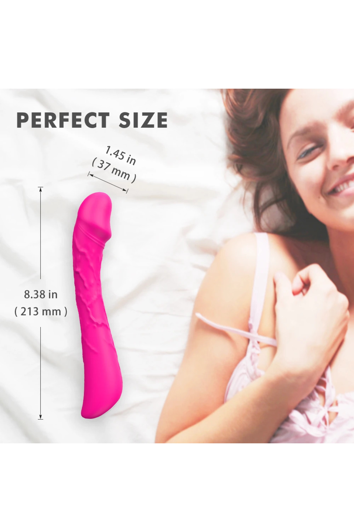 Sunshine Şarjlı Esnek Bükülebilir G Nokta Uyarıcı Güçlü Titreşimli Yumuşak Yapay Penis Vibratör - Görsel 7
