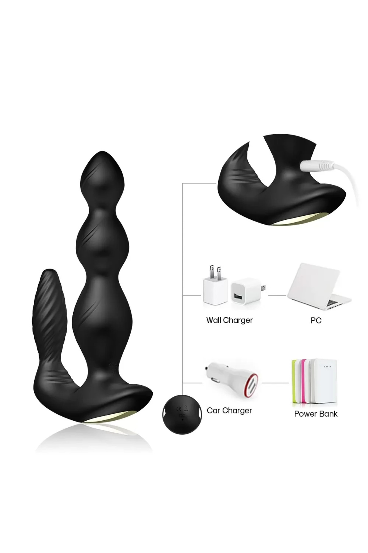 MAXFUN Kablosuz Kumandalı Usb Şarjlı 2 in 1 Vibratör - Görsel 5