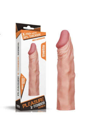 X-Tender 5 CM Dolgulu Realistik Penis Kılıfı Uzatmalı Prezervatif