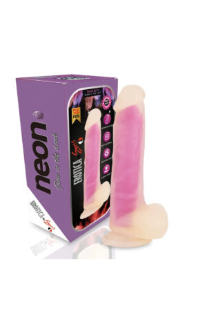 NEON ELITE Glow in the Dark - Karanlıkta Parlayan Dildo Ultra Realistik Yapay Penis Vibrator Pembe