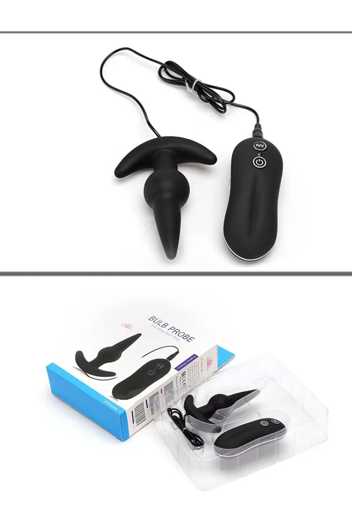 BULB PROBE Kumanda Kontrollü Güçlü Titreşimli Anal Plug Vibratör - Siyah - Görsel 2