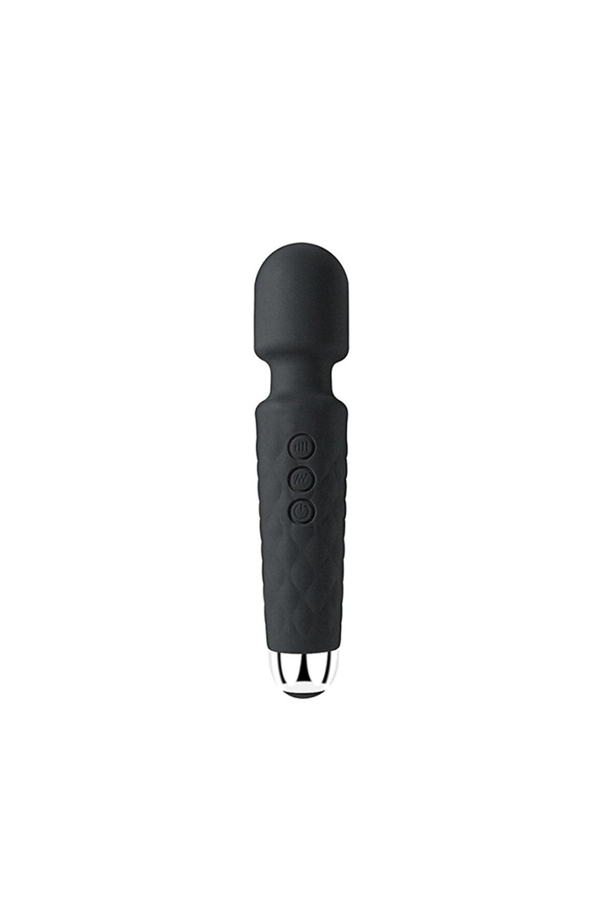 Bükülebilir Başlıklı Wand Vibratör Siyah