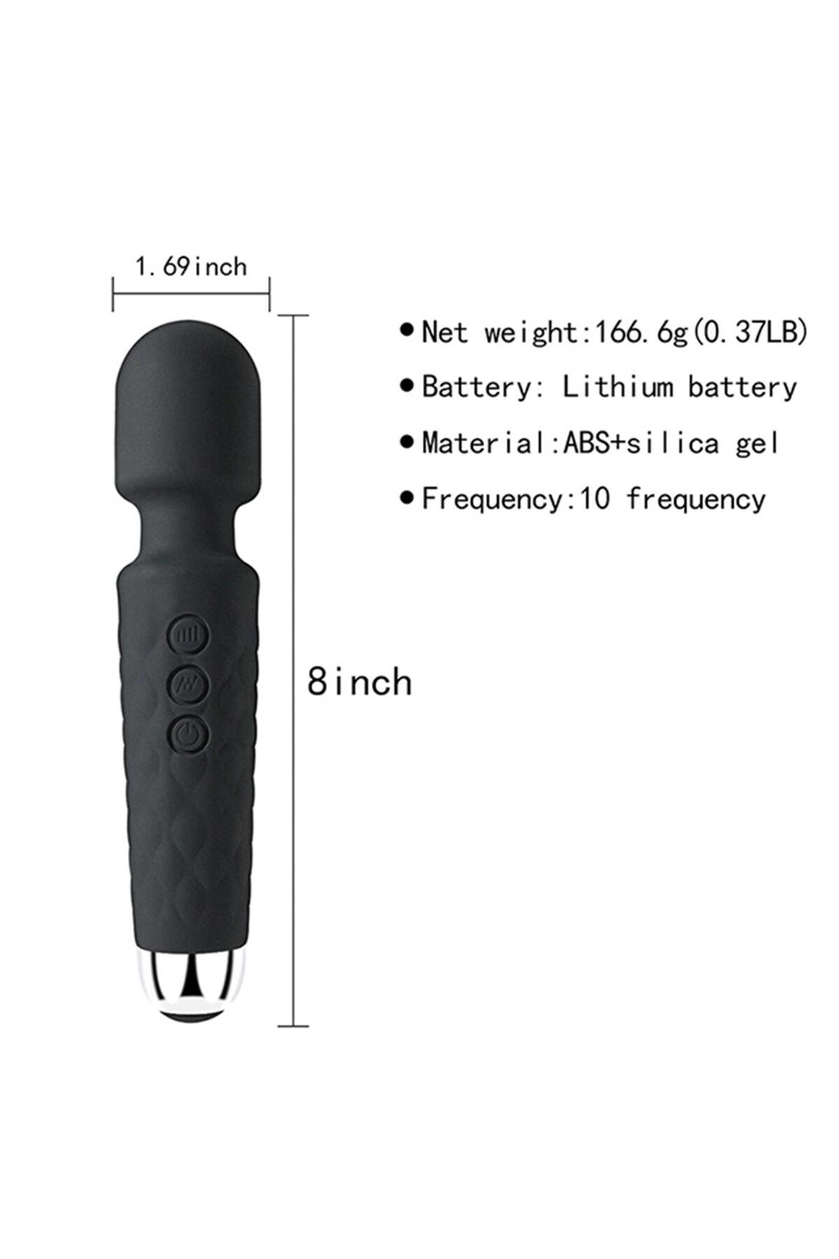 Bükülebilir Başlıklı Wand Vibratör Siyah - Görsel 3