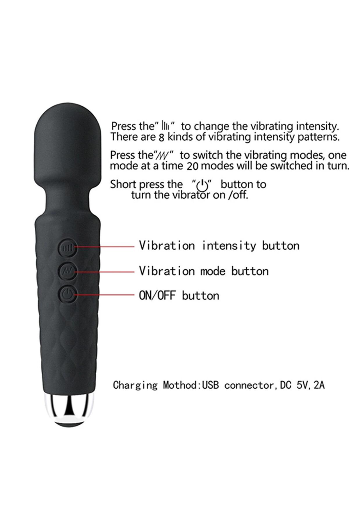 Bükülebilir Başlıklı Wand Vibratör Siyah - Görsel 4
