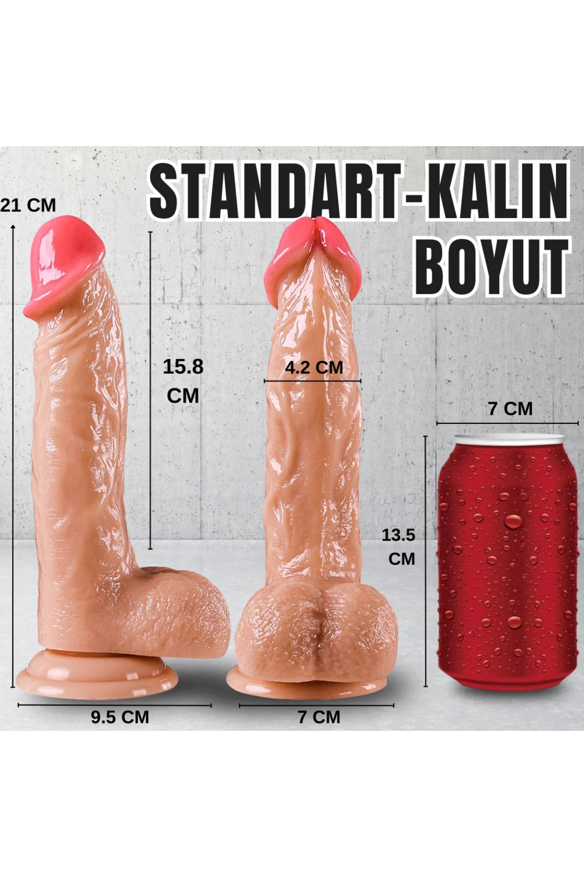 UNIQUE Realistik Dokuda Kalın Damarlı Dildo Vantuzlu Gerçekçi Yapay Penis 21 CM - Görsel 8