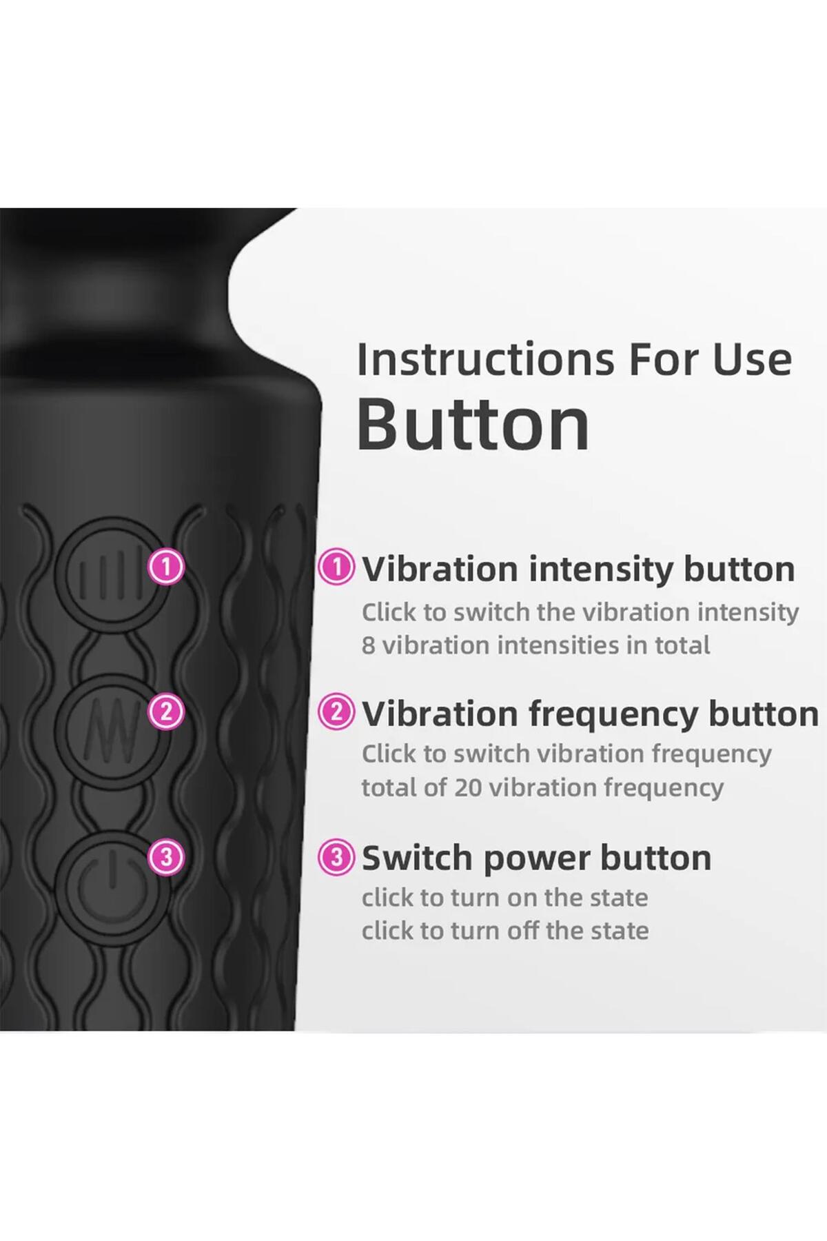 Bükülebilir Başlıklı Wand Vibratör Siyah - Görsel 5