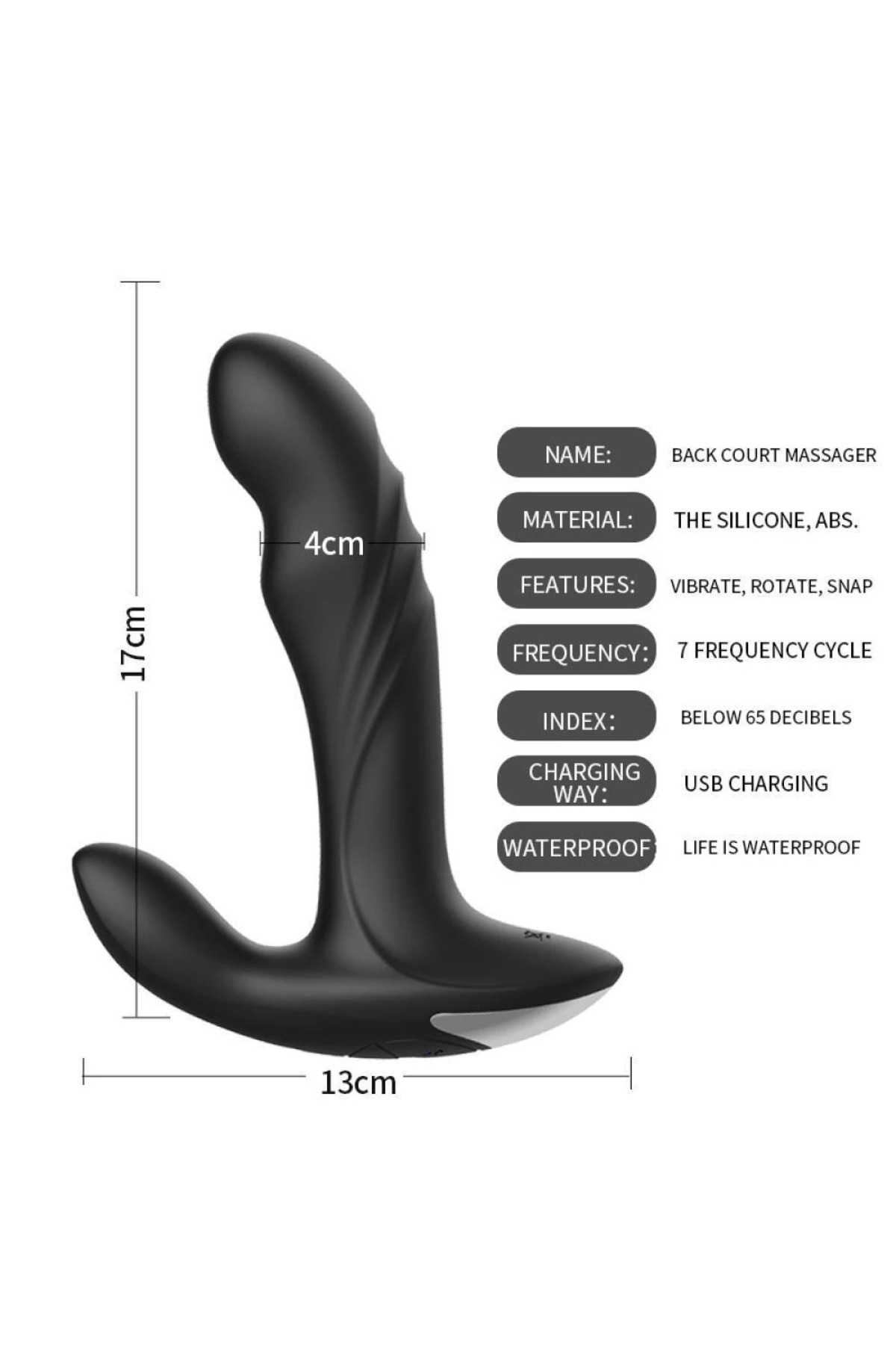 PROSTATE MASSAGER Kablosuz Kumandalı Şarjlı Hareketli Perine ve Masaj Vibratör - Görsel 8