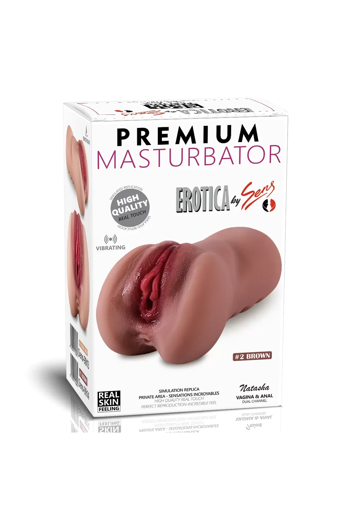 Premium Masturbator Natasha - Realistik Dokulu Melez Anal Vajinal 2 in 1 Titreşimli Suni Vajina - Görsel 2