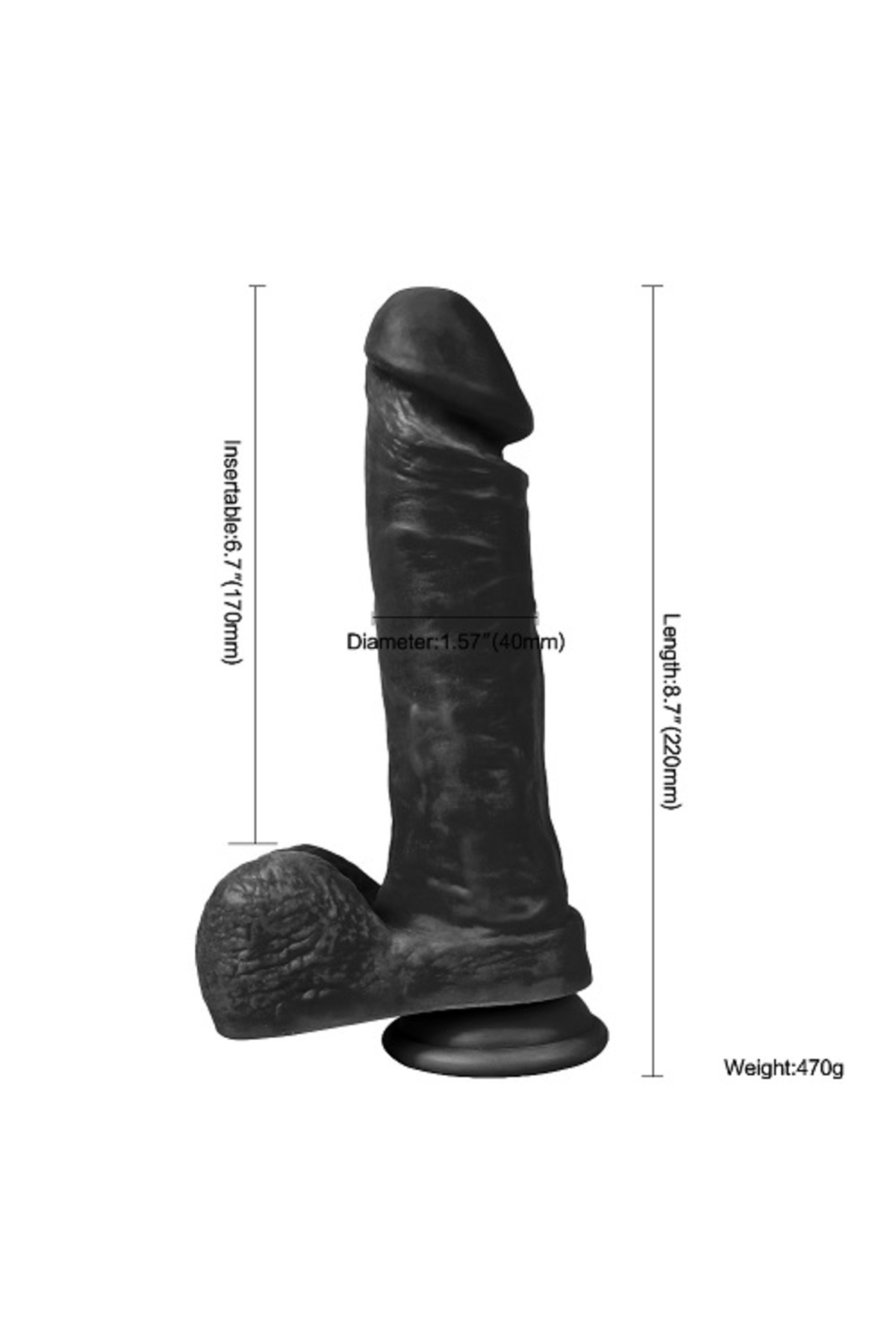 XS Wolf King Kalın Penis Et Dokusu Süper Realistik Dildo 22 cm - Görsel 2