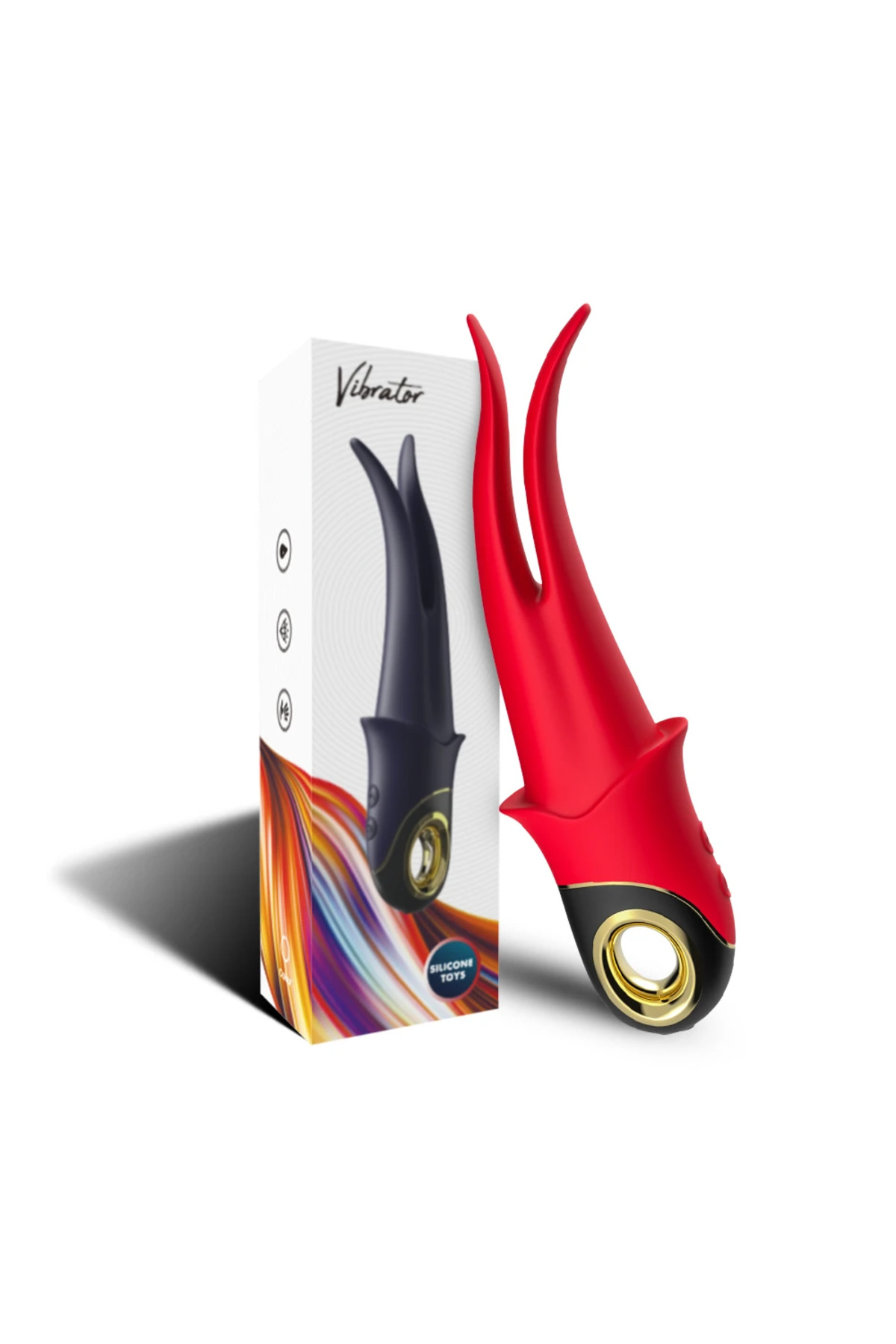 PRIME TOYS Shadow Şarjlı G Nokta ve Klitoris Uyarıcı Yeni Nesil Masaj Vibratör - Kırmızı - Görsel 2