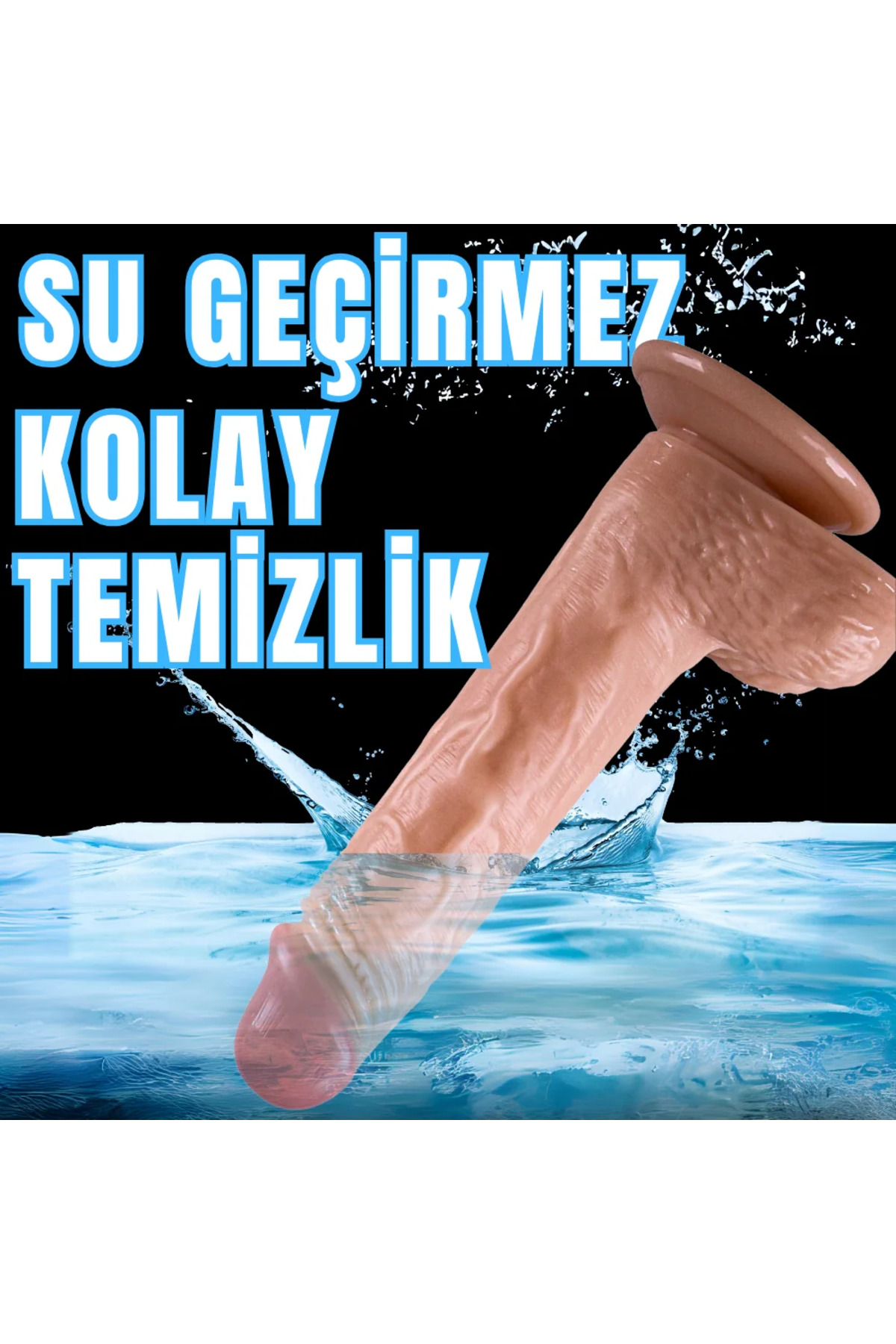 UNIQUE Realistik Dokuda Damarlı Dildo Vantuzlu Gerçekçi Yapay Penis 20 CM - Görsel 6