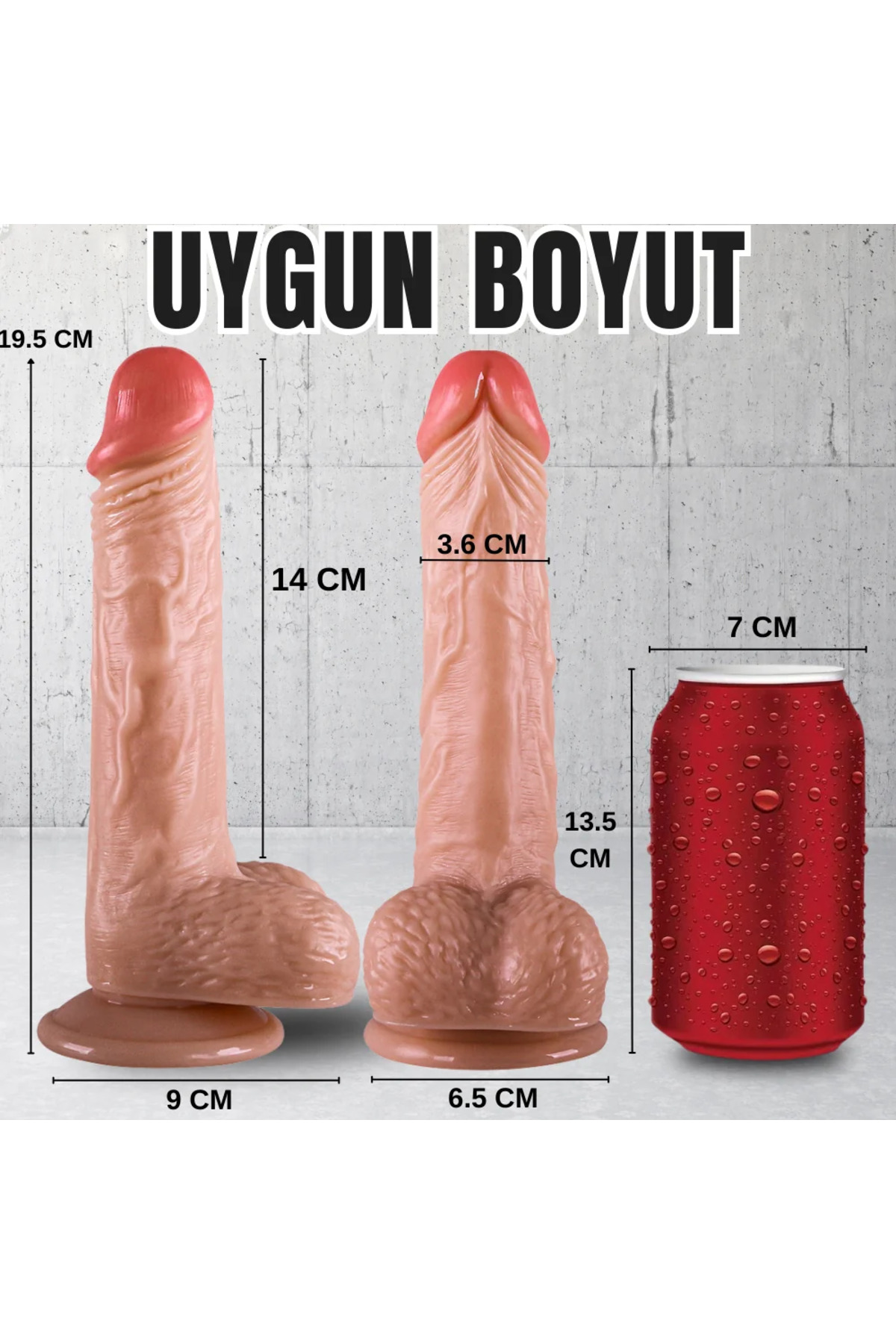 UNIQUE Realistik Dokuda Damarlı Dildo Vantuzlu Gerçekçi Yapay Penis 20 CM - Görsel 7