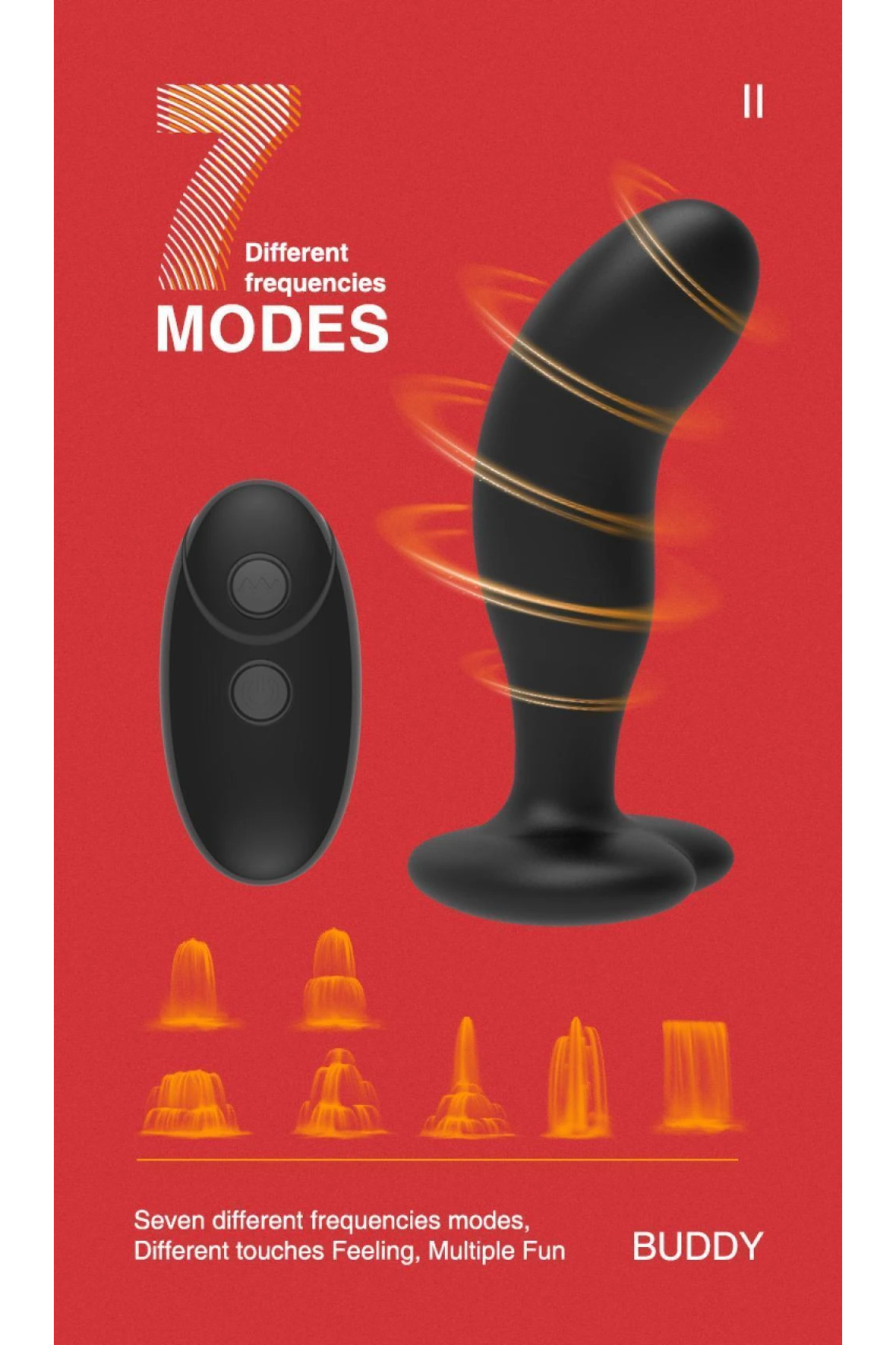 BUDDY Kablosuz Kumandalı G-Spot ve Masaj Anal Vibratör - Görsel 6