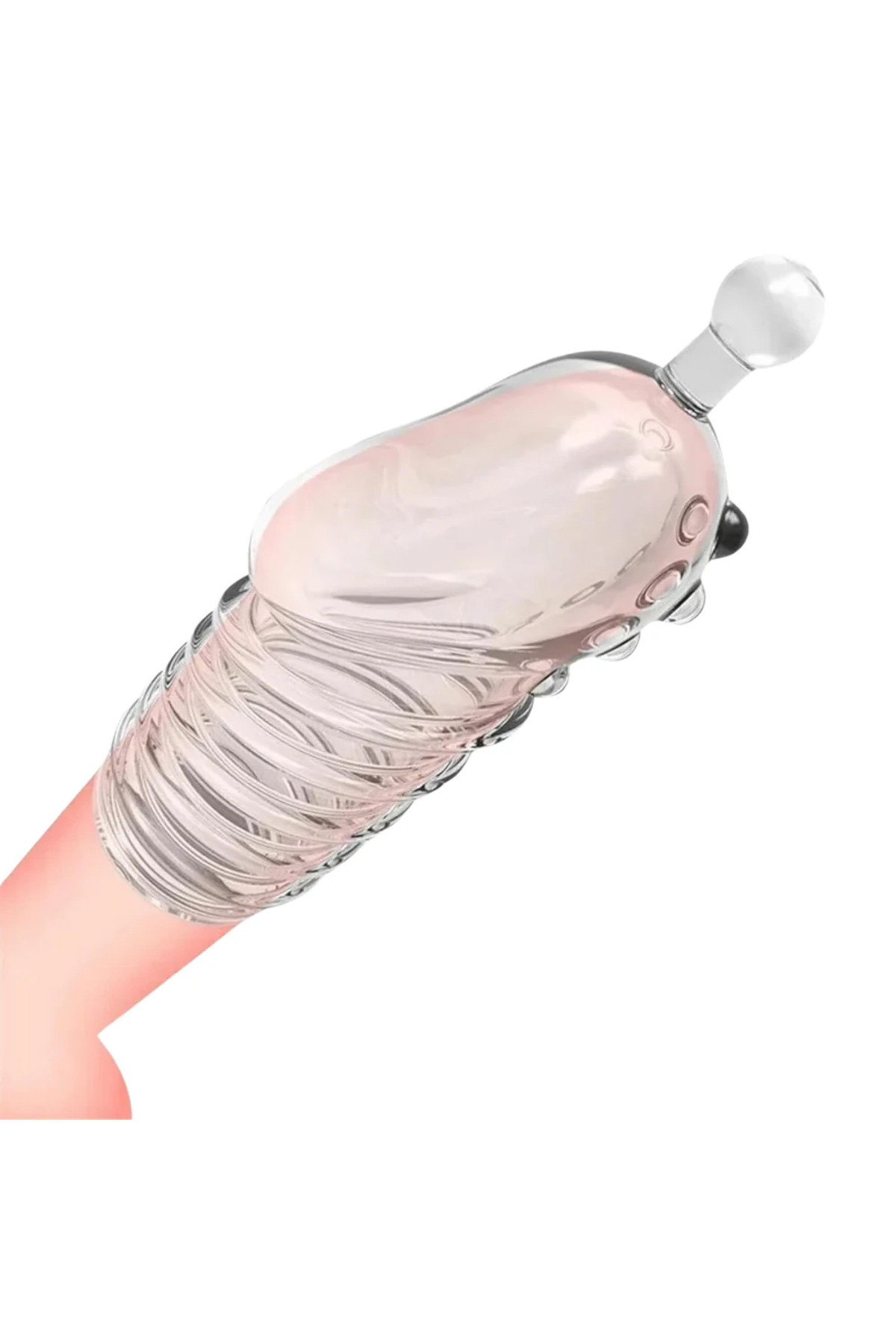Tekrar Kullanılabilir Tırtıklı G Nokta Uyarıcı Kavrayan Silikon Penis Kılıfı - Görsel 2