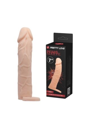 Extended 6 CM Dolgulu Realistik Penis Kılıfı Uzatmalı Prezervatif