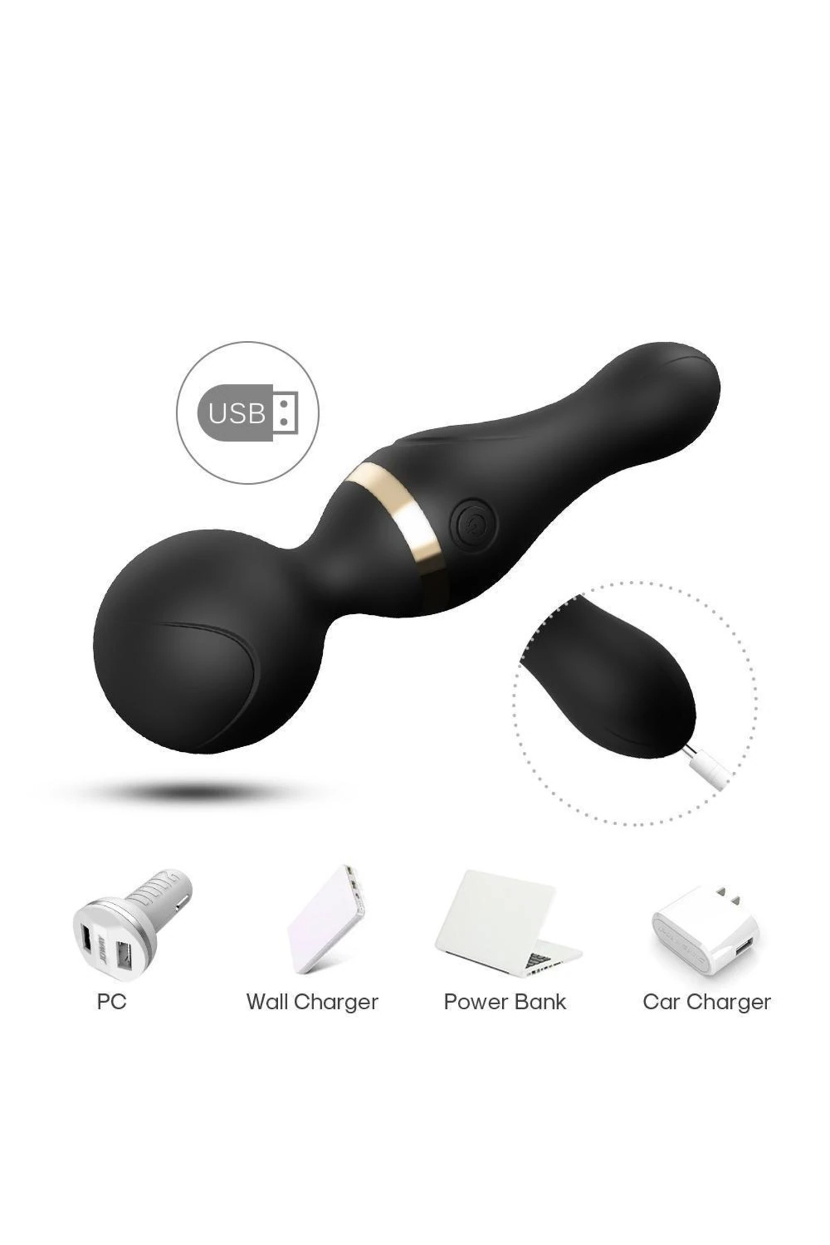 PRIME TOYS Freeza 360° Açılı Magic Wand Massager Çok Sessiz Masaj Aleti - Görsel 7