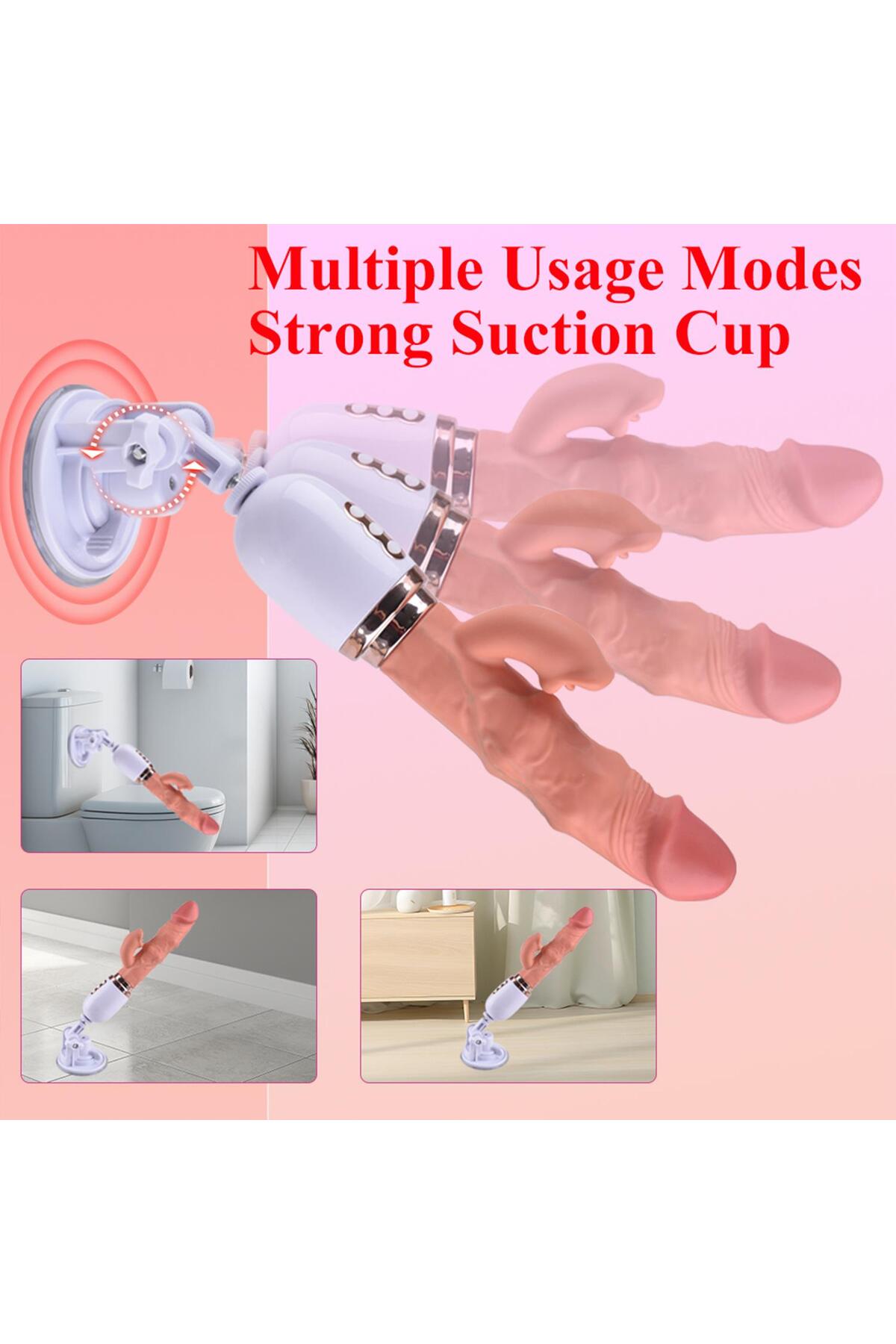 Pembe Tilki 10 Modlu Dual Motorlu Realistik Vibratör - Görsel 5