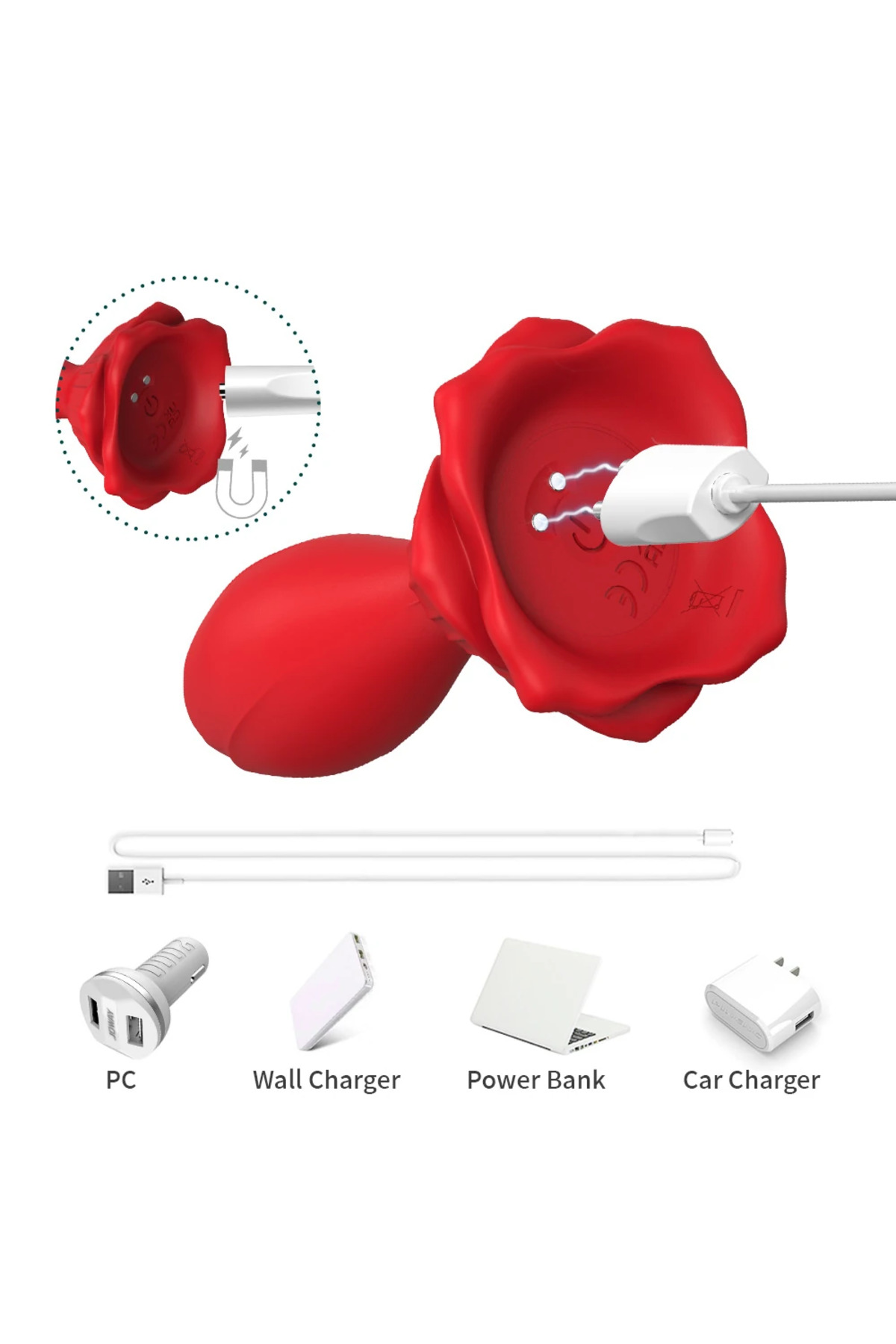 PRIME TOYS Rose Kablosuz Kumandalı Titreşimli Anal Plug Vibratör - Görsel 3