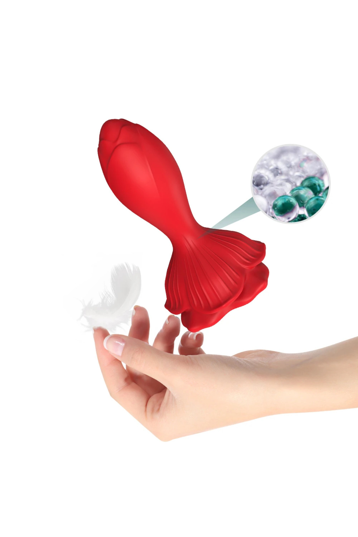 PRIME TOYS Rose Kablosuz Kumandalı Titreşimli Anal Plug Vibratör - Görsel 5