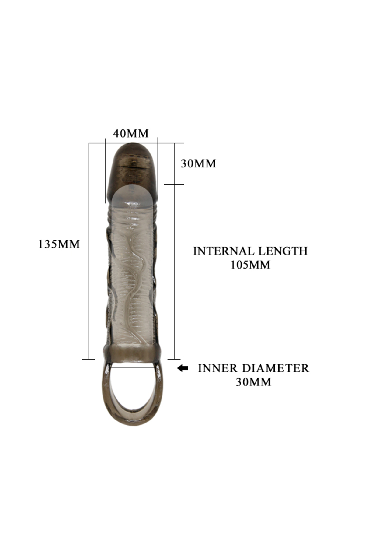 Titreşimli Penis Kılıfı 3cm Dolgulu Uzatmalı Prezervatif Vibratör - Görsel 4