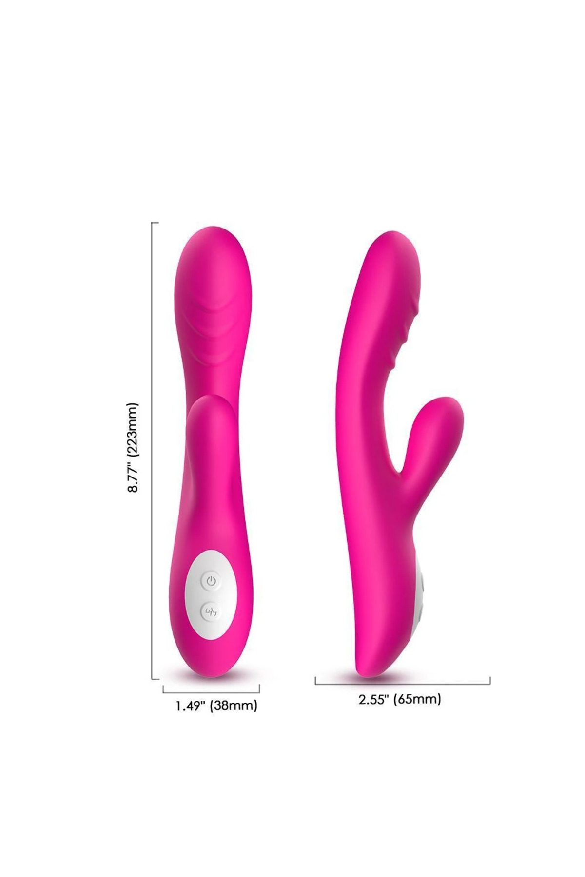 PRIME TOYS Spark Isıtmalı Klitoris ve G Spot Uyarıcı 2 in 1 Rabbit Vibratör - Pembe - Görsel 8