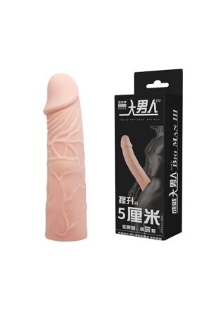 Big Men 6 CM Dolgulu Realistik Penis Kılıfı Uzatmalı