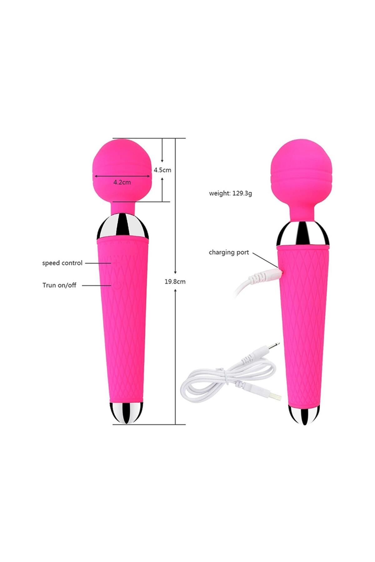 Modern Wand Vibratör Pembe - Görsel 2