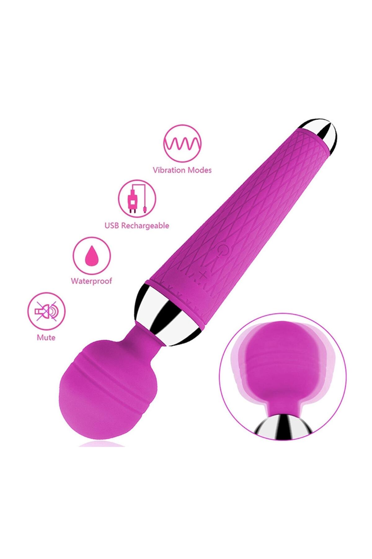 Modern Wand Vibratör Pembe - Görsel 3