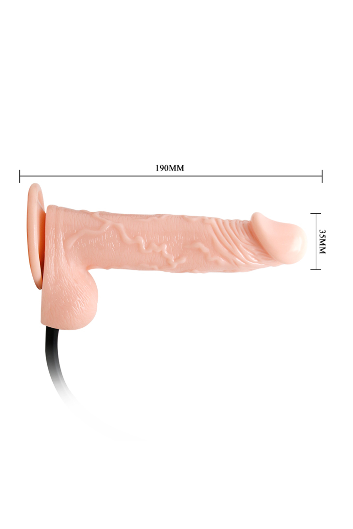 Titreşimli Büyüyebilen Realistik Penis Anal Vajinal Vibratör - Görsel 3