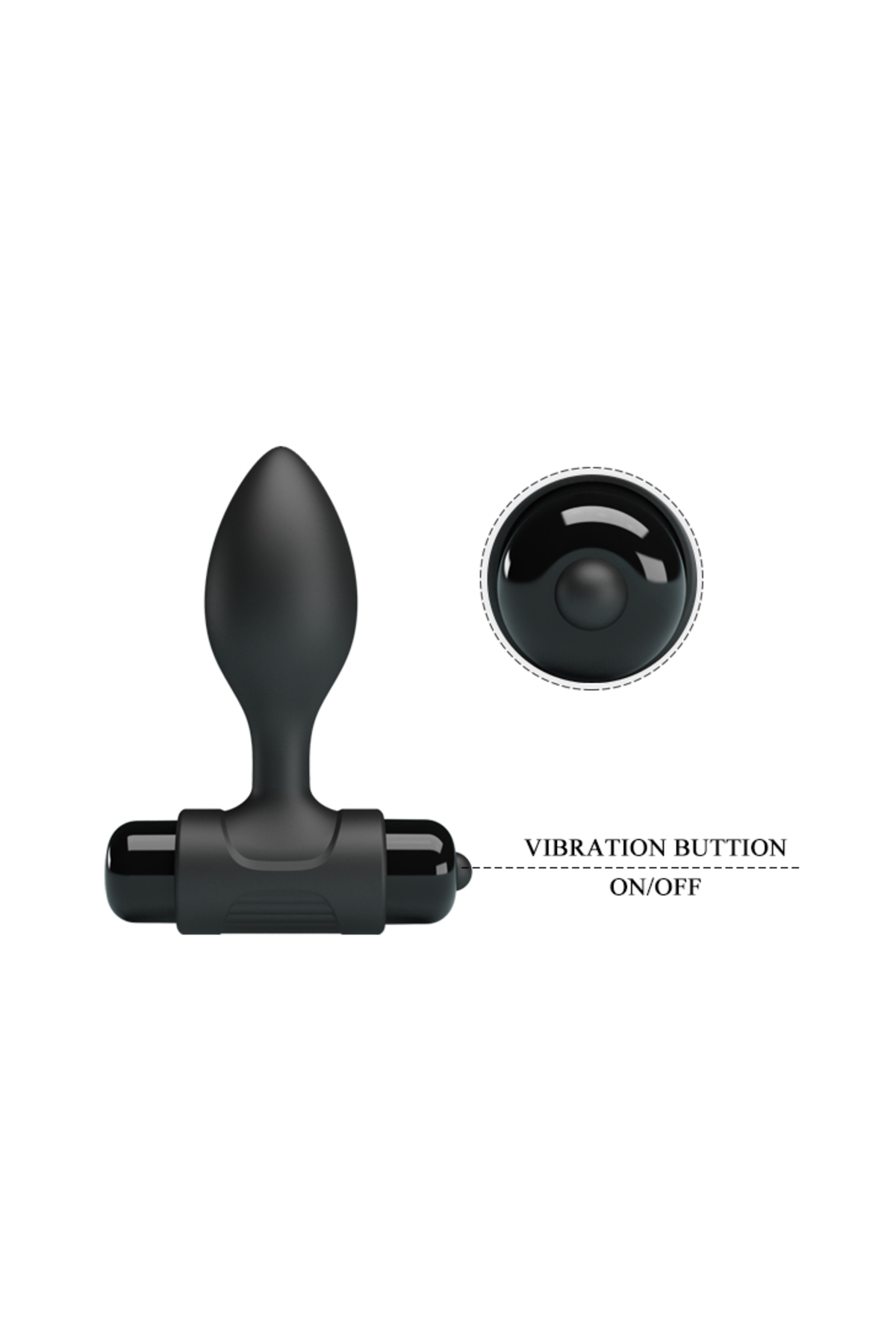 Vibra's 9 CM 10 Titreşimli Silikon Anal Vibratör Plug Anal Tıkacı - Görsel 3