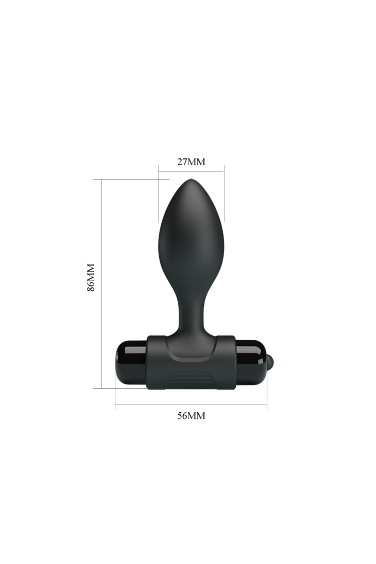 Vibra's 9 CM 10 Titreşimli Silikon Anal Vibratör Plug Anal Tıkacı - Görsel 4