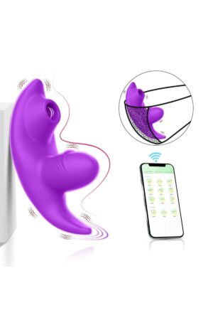 Akıllı Telefon Uyumlu Manyetik Şarjlı Çift Motorlu Vibratör Mor – G Noktası ve Klitoris Uyarıcı