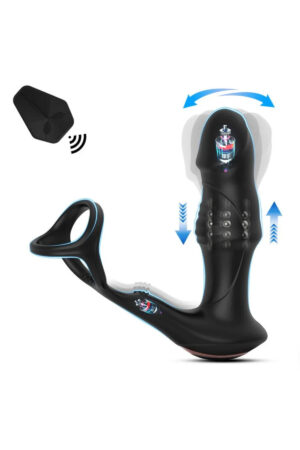 Şarjlı Testis Penis Halkalı Dalga ve İleri Geri Hareketli Titreşimli Perine Uyarıcı Vibratör