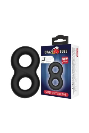 Crazy Bull Çift Halkalı Medikal Silikon Penis Halkası