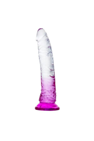 MYST COLOR Dildo Realistik Jel Dokuda Testissiz Ultra Yumuşak Şeffaf Mor Yapay Penis