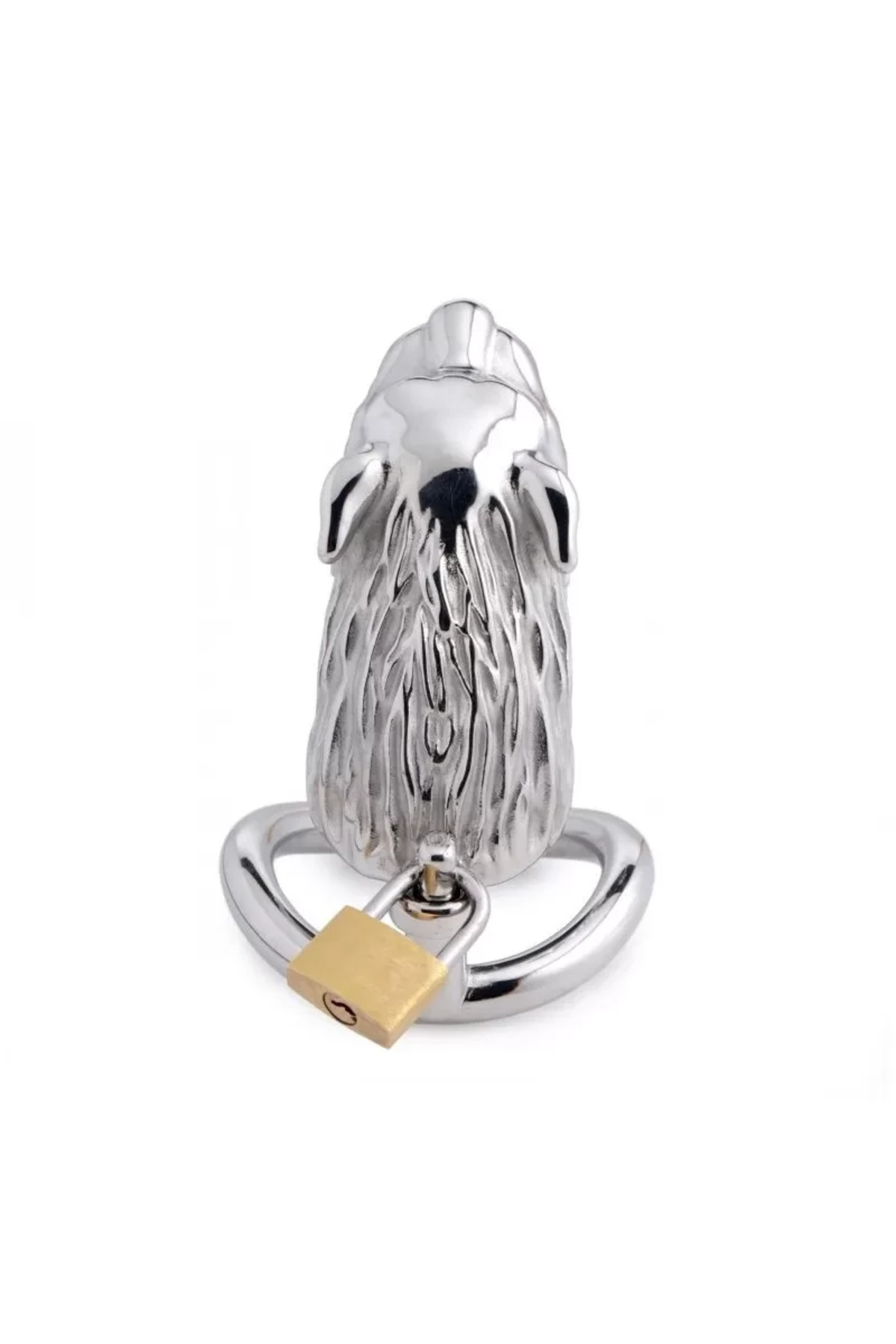 TIGER KING Chastity Cock Cage Kaplan Görünümlü Metal Penis Esaret Kafesi - Görsel 5
