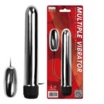 Titreşimli Metal Vibratör Mastürbatör 17 cm Anal ve Vajinal Dildo