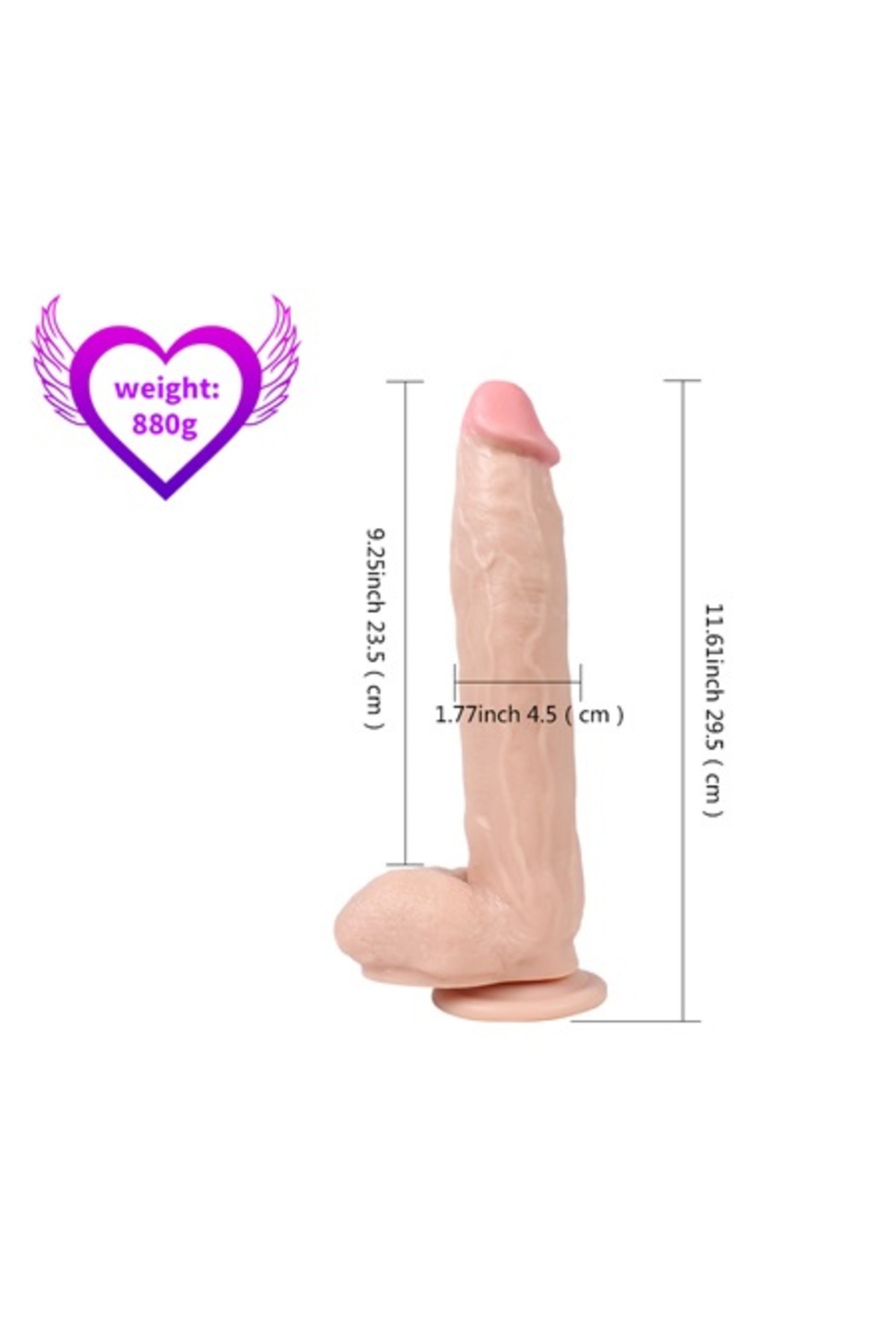 XS Blade Uzun Kalın Penis Et Dokusu Super Realistik Dildo 30 cm - Görsel 4