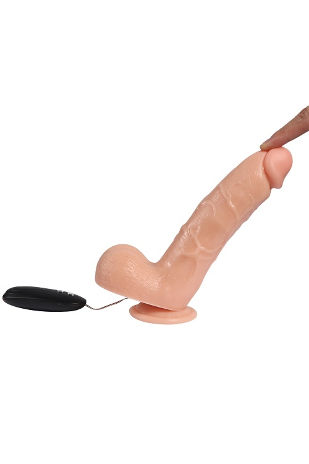 Suction 21 CM Titreşimli Kumandalı Realistik Vibratör Penis Dildo - Görsel 2
