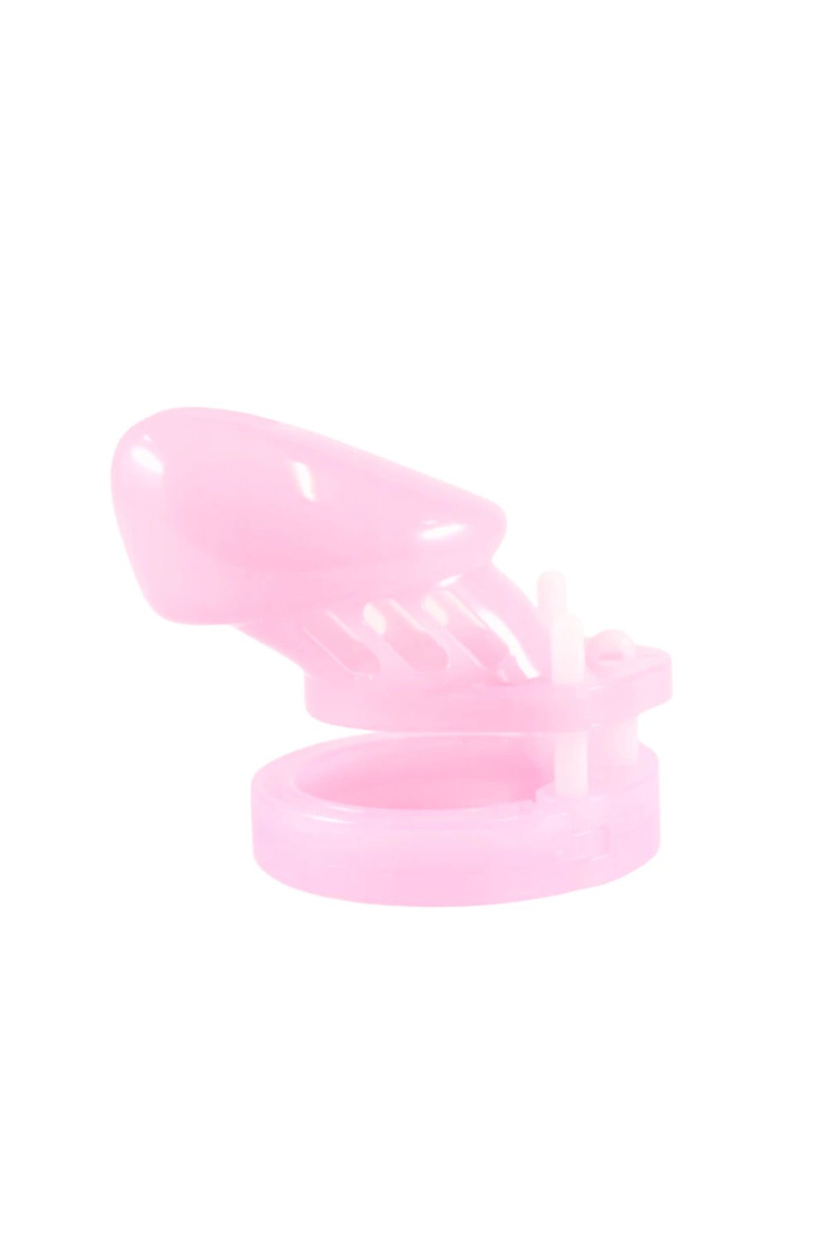 Plastik Penis Kilidi Pink Chastity Cock Cage Bekaret Cihazı Pembe Penis Esaret Kafesi - Görsel 2
