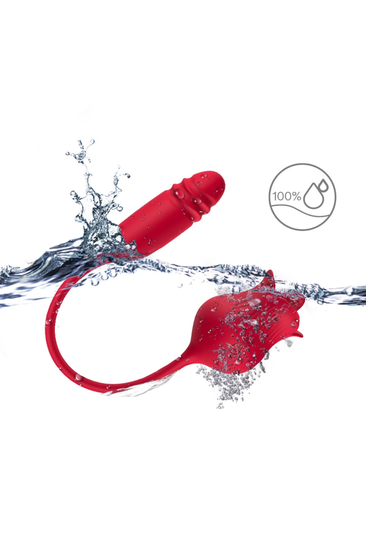 PRIME TOYS Roselip Şarjlı İleri Geri ve Dil Hareketli 2 in 1 Klitoris Uyarıcı Gül Vibratör - Görsel 5