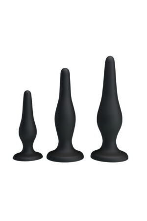 Siyah Silikon Anal Tıkaç Set
