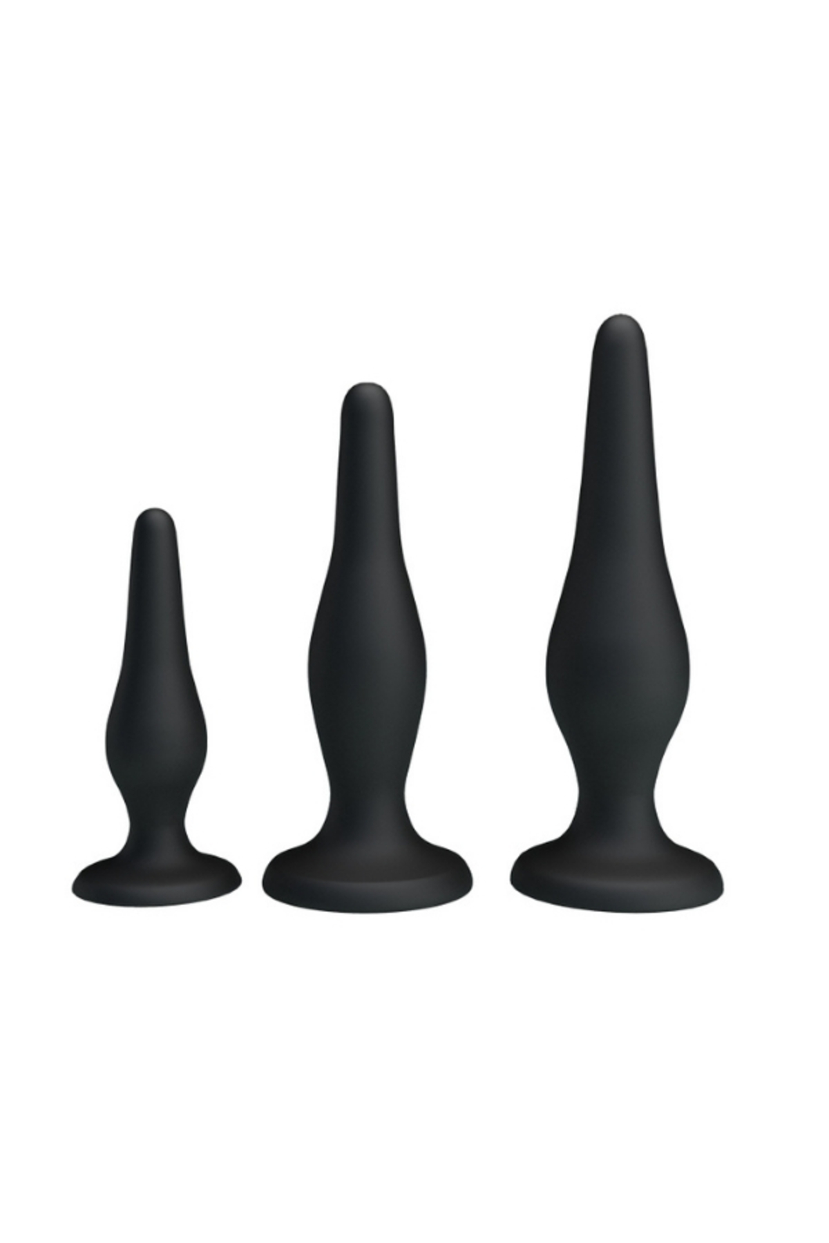 Siyah Silikon Anal Tıkaç Set