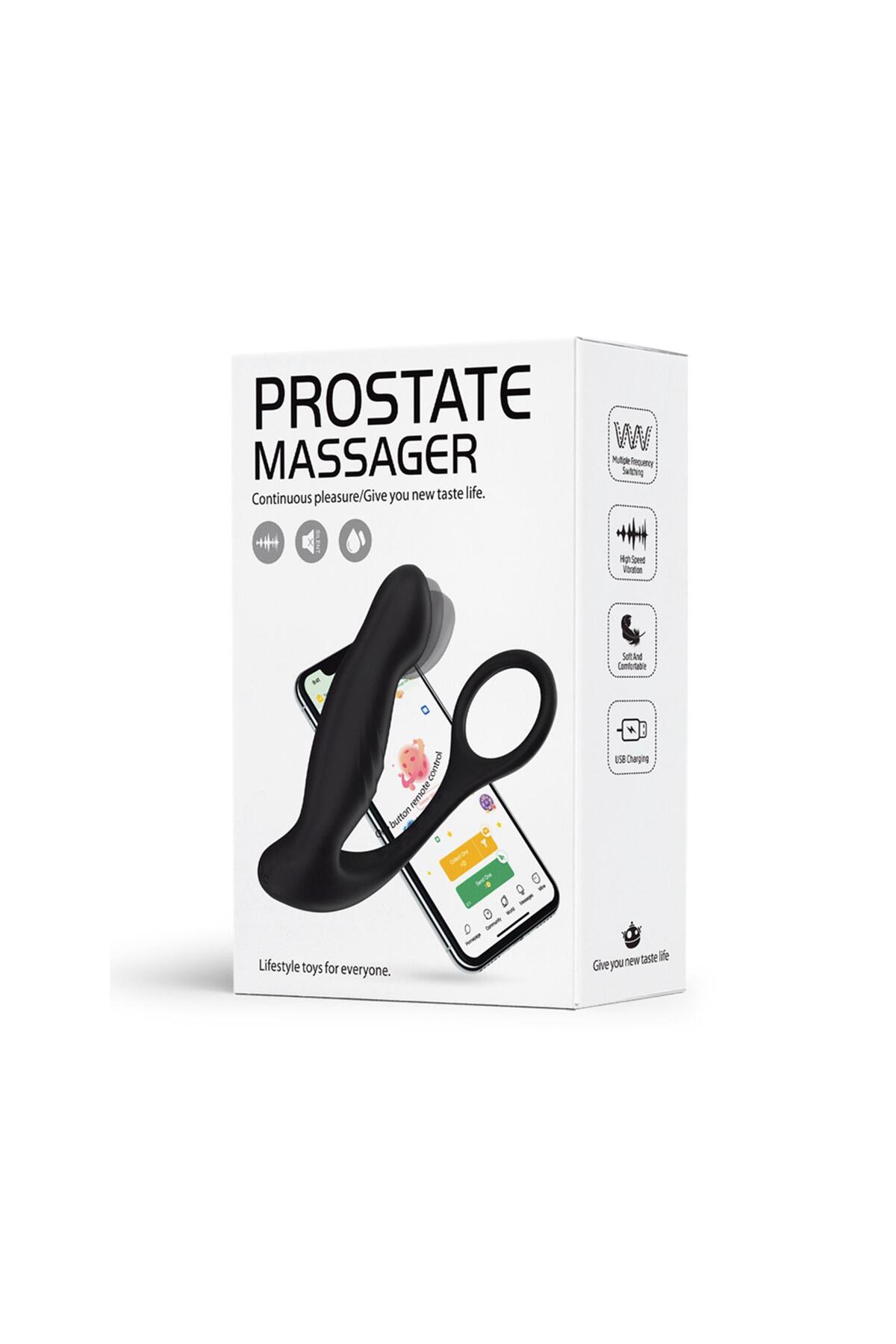 APP Kontrollü Titreşimli Anal Masaj Aleti Siyah – 10+10 Mod, USB Şarjlı, Sessiz & Su Geçirmez - Görsel 3
