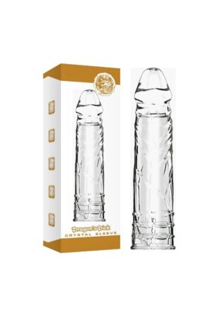 Sleeve Damarlı Dolgulu 4cm Uzatmalı Şeffaf Silikon Penis Kılıfı