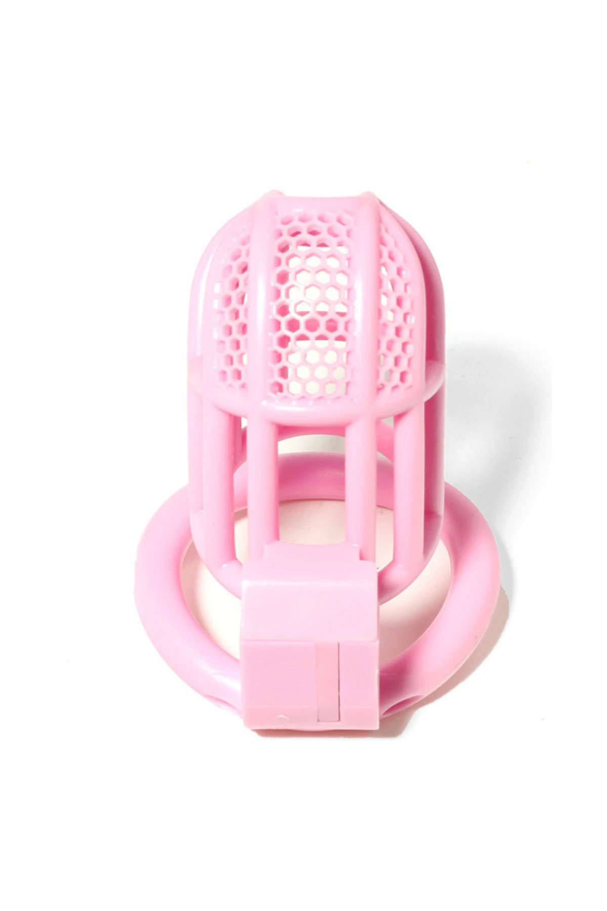 Plastik Pembe Penis Kilidi Erkek Bekaret Cihazı Chastity Cock Cage Küçük Boy Penis Esaret Kafesi - Görsel 2